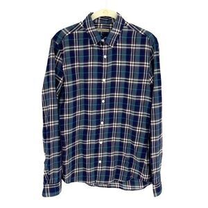 Burberry Mens Brit Plaid Long Sleeve 100% Cotton Shirt Multicolor‎ Small